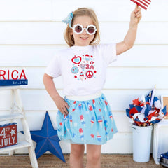 4th Of July Doodle Short Sleeve T-Shirt