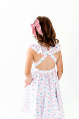 Rosita Dress in Patriotic Flags| Pocket Twirl Dress