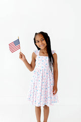 Rosita Dress in Patriotic Flags| Pocket Twirl Dress