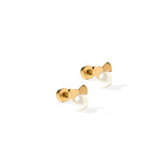 Screwback Stud Earrings - Heidi Pearl Bow