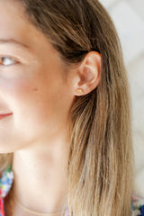 Screwback Stud Earrings - Cowgirl Hat