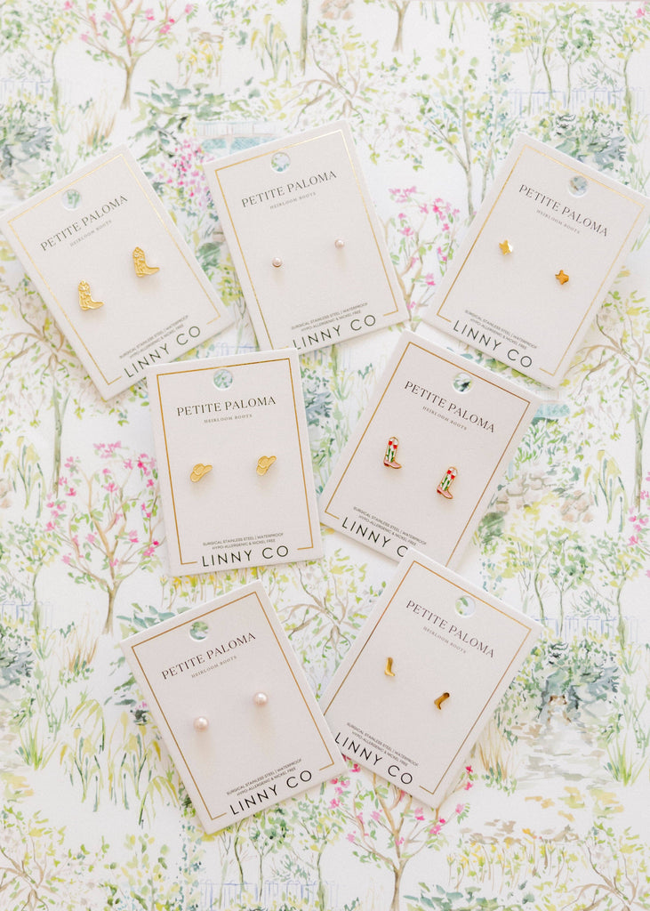 Screwback Stud Earrings - Cowgirl Hat