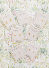 Screwback Stud Earrings - Cowgirl Hat