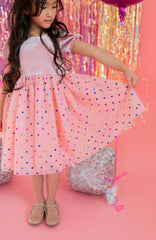 Diana in Soft Pink Confetti | Girls Luxury Dress