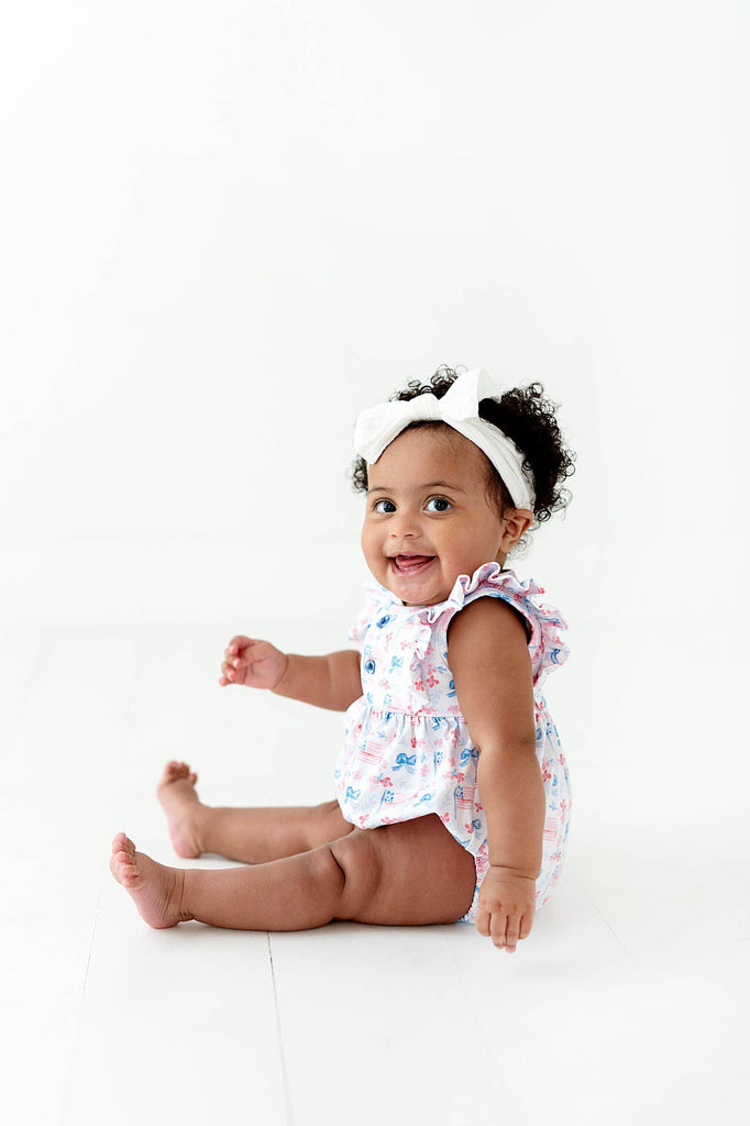 Betsy Romper in Patriotic Flags