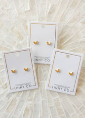 Screwback Stud Earrings - Bella Butterfly