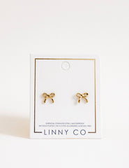 Screwback Stud Earrings - Sadie - Gold