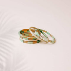 Matcha Tile Mixed Bangle Set