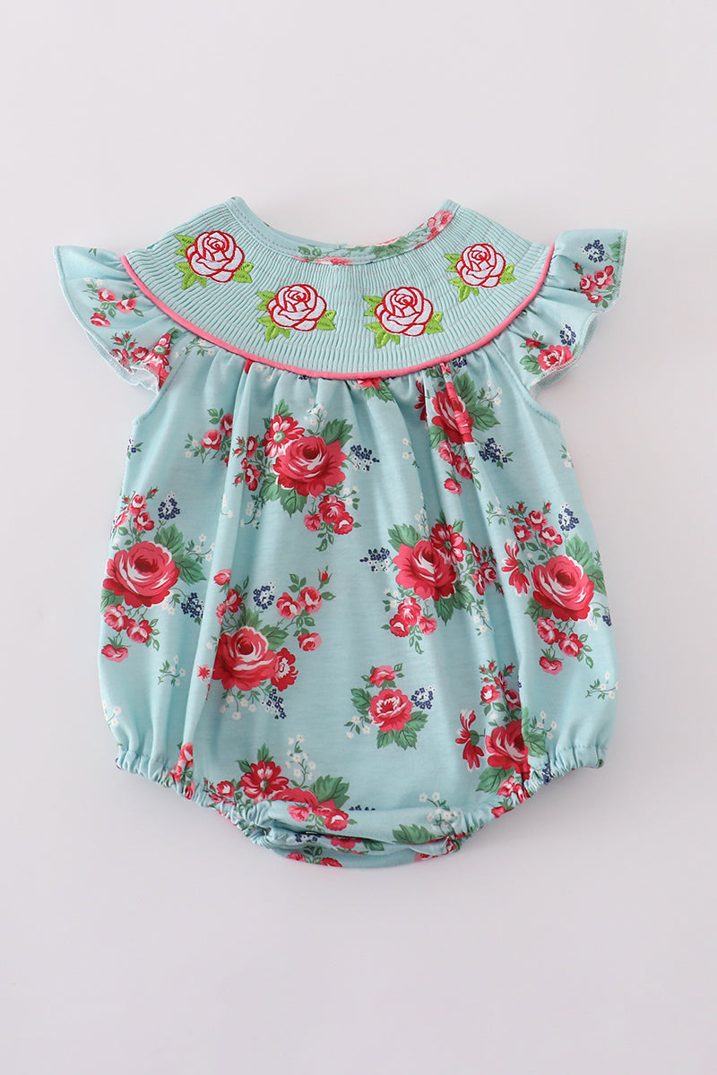 Ruffle rose onesie