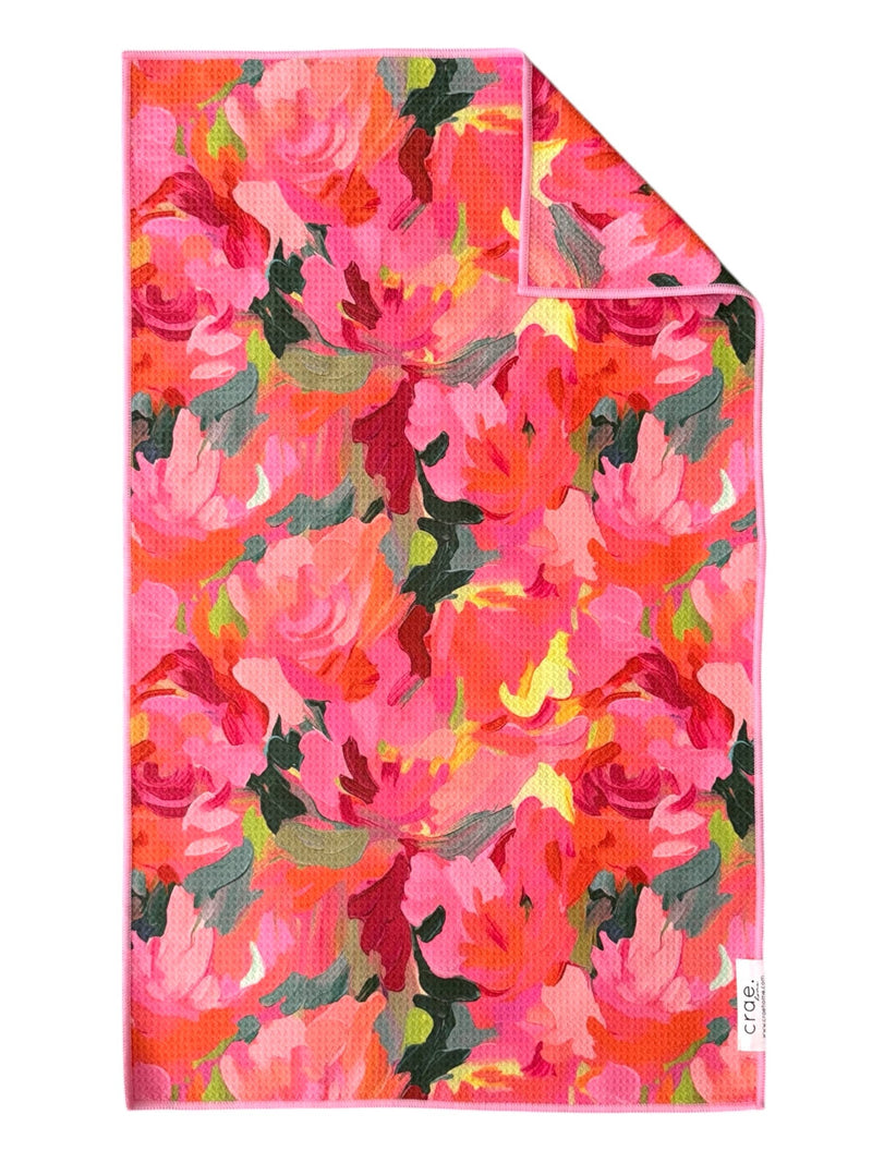 Wren: Double-Sided Hand Towel: Pink / 17x27 in / Hand Towel