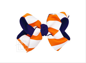 Layered Jumbo Stripe Bow: 5.5" Huge