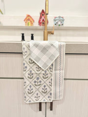 Lumi/Glacier: Reversible Sided-Hand Towel Washcloth Set