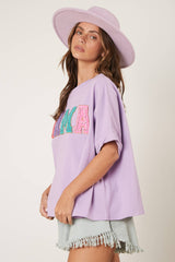 'Mama' Rhinestoned Embroidery Top