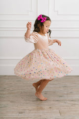 Diana Dress in Confetti Cream