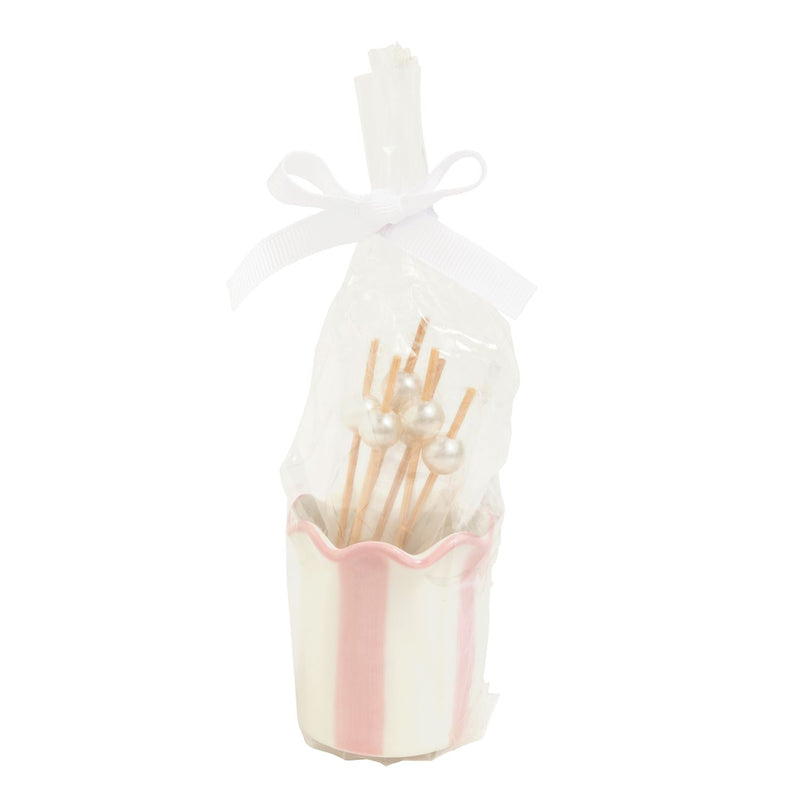 Pearl toothpick holder