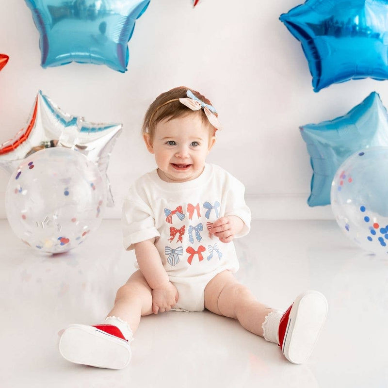 Patriotic Cutie Bow Baby Headband - Hair Bows - 4th of July