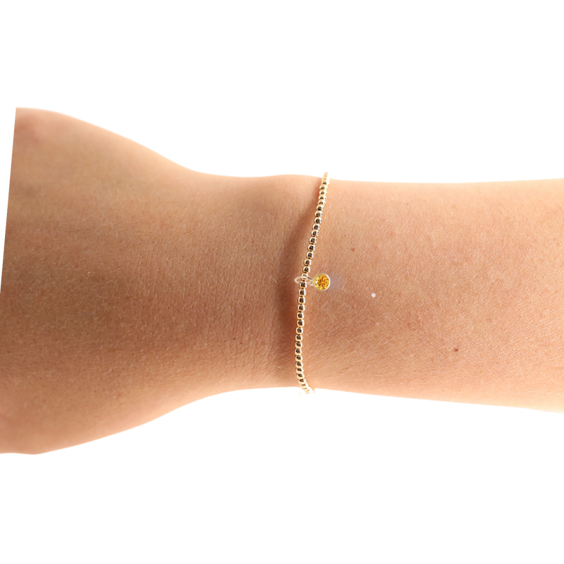 Birthstone Charm Bracelets: Extended 7.25 inch