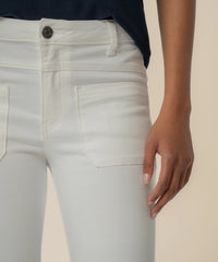 White Kelsey High rise Flare