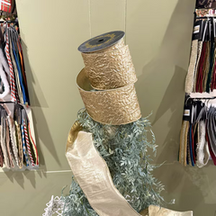 Crinkle Gold Metallic dupion