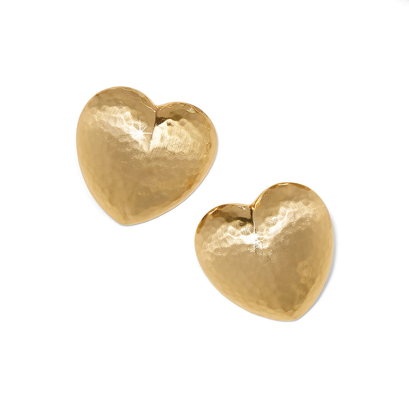 Trianon heart small gold post