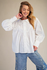 Poplin collar button down