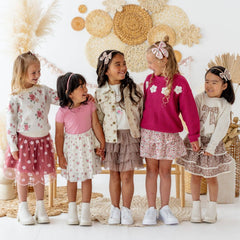 Coquette Rose Tulle Bow Headband -Kids Fall Hair Accessories