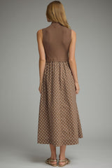 Brown polka dot dress