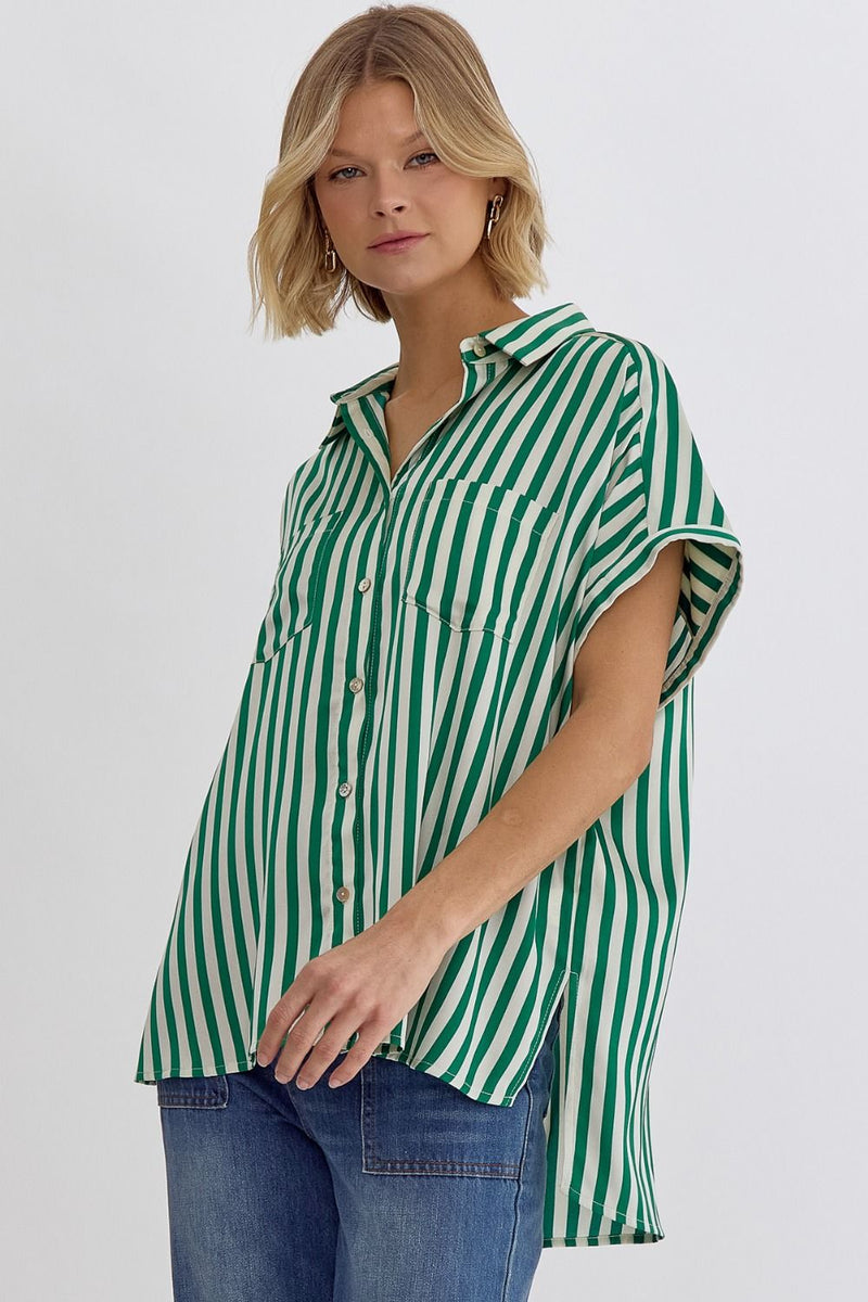 Candy Stripe Button Down Shirt