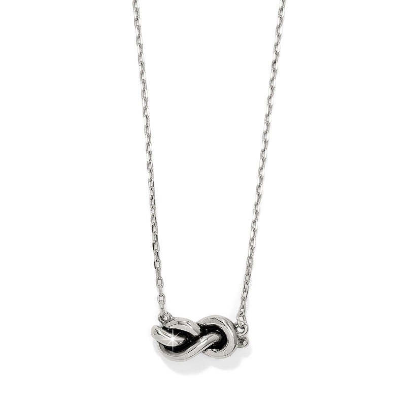 Interlok single knot silver necklace