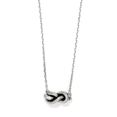 Interlok single knot silver necklace