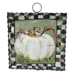 Mini rozie check border pumpkin charm