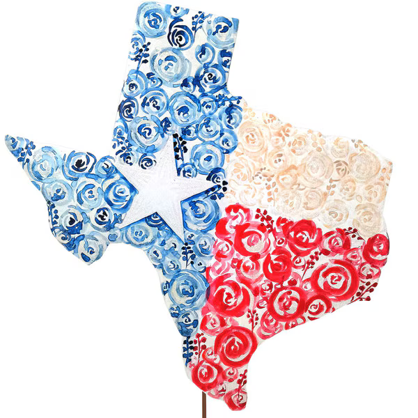 Rose watercolor Texas