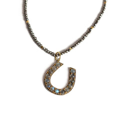Horse shoe statement necklace
