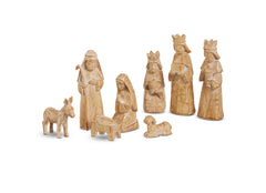 6.75” carved nativity