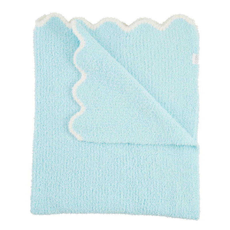 Scalloped chenille baby blankets