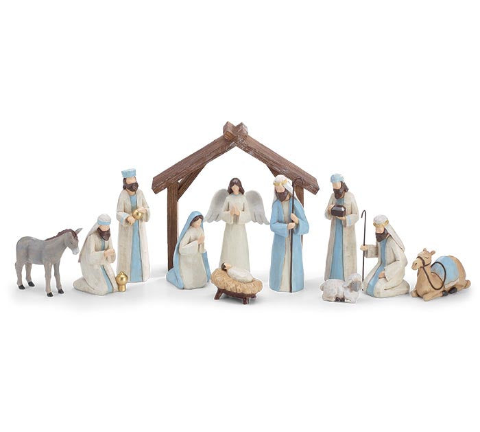 Nativity large with blue
