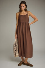 Brown dress with leopard over lay