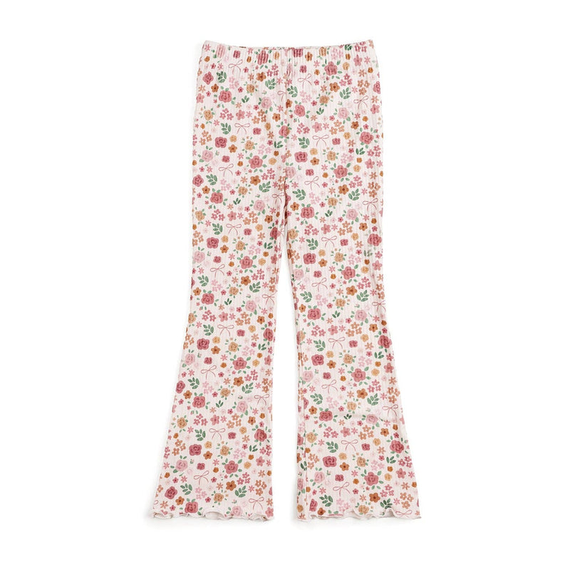 Berry Floral Flare Legging and sweater set