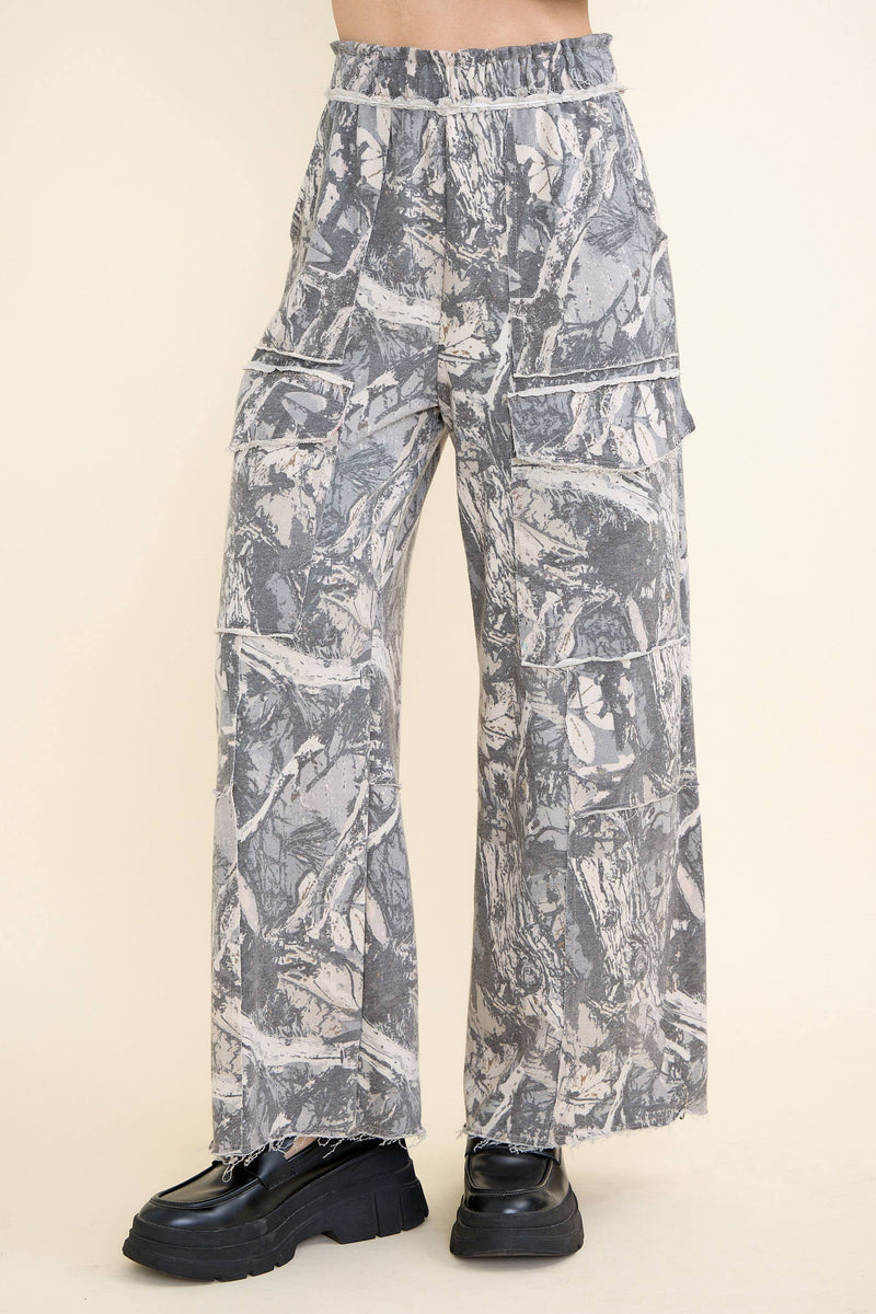 Washed Tree Camo Cargo Set