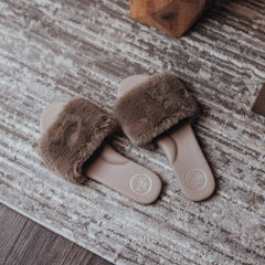 ZIELA - MINK Faux Fur Slide : Mink
