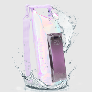 Waterproof Mini Phone Bucket Bag: Purple Paradise
