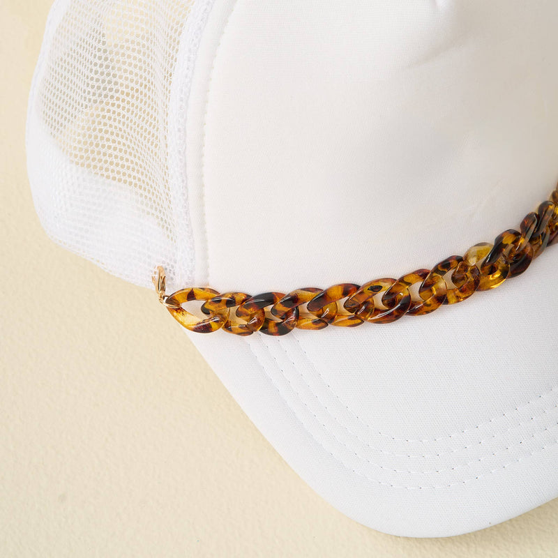 Trucker Hat Chain-Acrylic Tortoise