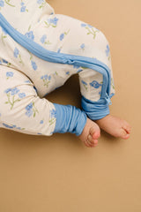 Blue Blooms bamboo sleeper (bow not included)