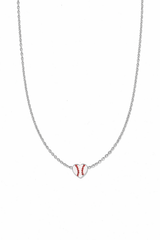 Necklace - Baseball Silver