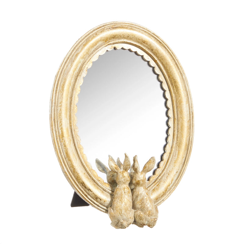 Gold rabbit mirror