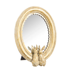 Gold rabbit mirror