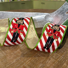 4X10yds nutcracker print ribbon