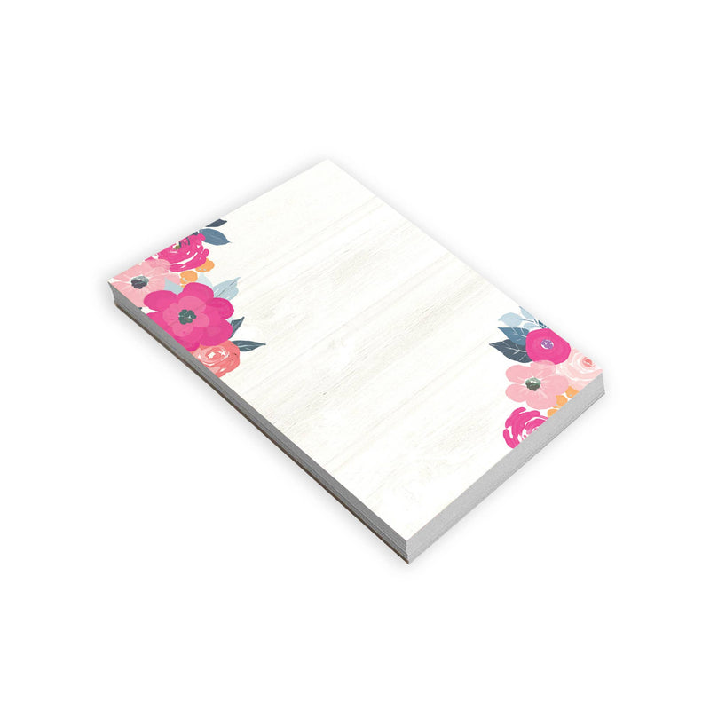 Memo Pad - Magenta Roses