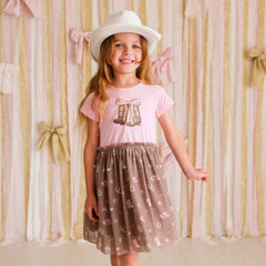 Howdy Darling Western Short Sleeve Tutu Dress