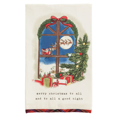Vintage print holiday towels